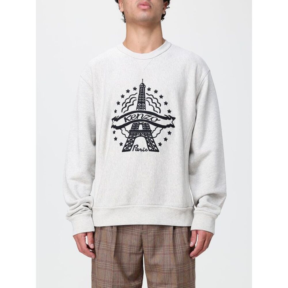 Kenzo Men Relaxed Fit Crewneck Sweatshirt Kenzo In Cotton With Contrast Logo